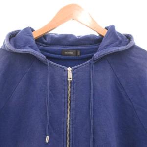 JIL SANDER ジップアップパーカー ジャケット フーディー ロゴ 裏毛 XL 紺 ネイビー /GV GY12