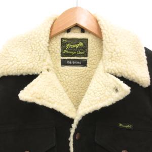 WRANGLER ジービースキンズ GB SKINS 別注  スウェードボアレザーランチコート ショート丈 裏ボア やぎ革