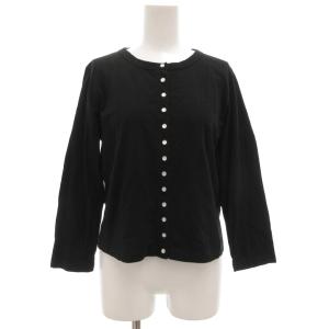 23AW プレッションカーディガン 長袖 スナップボタン コットン 3 黒 ブラック ED17J000