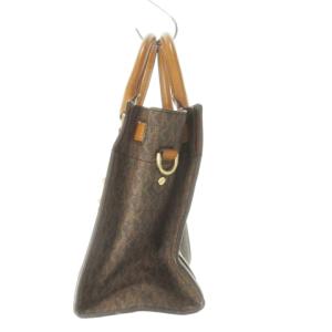 MICHAEL KORS ハンドバッグ カデナバッグ 2way ショルダーバッグ PVC レザー ロゴ MK柄 総柄 茶 ブラウン