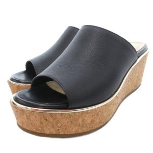 コンフォートサンダル ウェッジソール コルク S 黒 ブラック /JS GY12