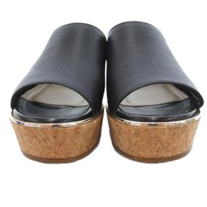 DIANA コンフォートサンダル ウェッジソール コルク S 黒 ブラック /JS GY12