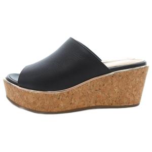 DIANA コンフォートサンダル ウェッジソール コルク S 黒 ブラック /JS GY12