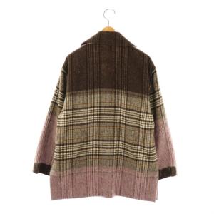 furfur テーラードジャケット チェック ジップアップ F 茶 ピンク ベージュ /CX OS GY12
