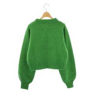 furfur ニット セーター プルオーバー ネコ F 緑 茶 /CX OS GY12