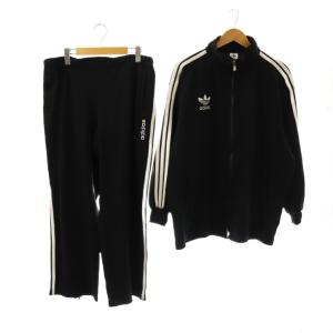 ヴィンテージ セットアップ ジャージ トラックジャケット パンツ L-O ブラック ホワイト /ES GY12
