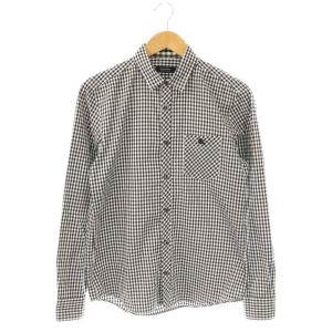 シャツ 長袖 ギンガムチェック 2 ブラック ホワイト /ES GY12