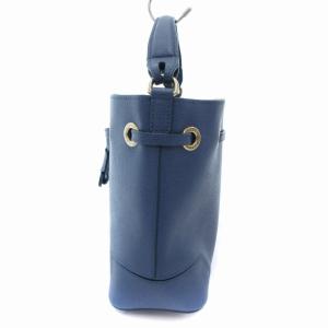 FURLA ステイシー ミニ ドローストリング 2WAY ショルダー バッグ ハンド 青 ブルー /AE GY12