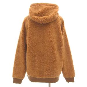 Gymphlex フリースボアジップアップパーカー ジャケット ロゴ刺繍 ワンポイント 16 茶 ブラウン /GV GY12