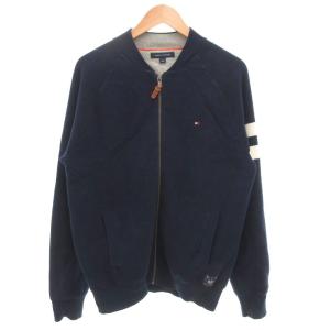 ジップアップジャケット ブルゾン ロゴ刺繍 M 紺 ネイビー /GV GY12
