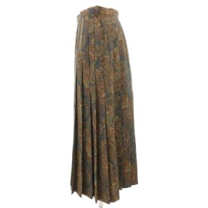 burberrys ヴィンテージ プリーツスカート ペイズリー柄 9AR ブラウン系