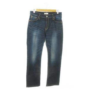 SLIM TAPERED デニムパンツ ジーンズ テーパード ストレッチ ウォッシュ加工 30 紺 ネイビー