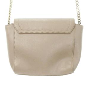 FURLA ショルダーバッグ レザー チェーンストラップ スタッズ ロゴ グレージュ /MN8
