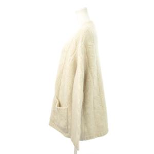 MACPHEE カーディガン ニット トッパー 長袖 ローゲージ ウール S ベージュ /MN13