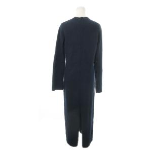 Steven Alan ニットワンピース ロング クルーネック 長袖 バックスリット 紺 ネイビー /MN14