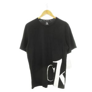 半袖Tシャツ クルーネック ビッグロゴプリント M 黒 ブラック /AH6
