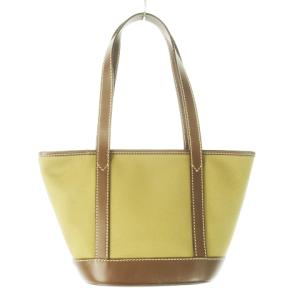 HUNTING WORLD トートバッグ ミニ ワンショルダー キャンバス レザー 革 ロゴ型押し 茶 ブラウン /CK28