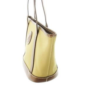 HUNTING WORLD トートバッグ ミニ ワンショルダー キャンバス レザー 革 ロゴ型押し 茶 ブラウン /CK28