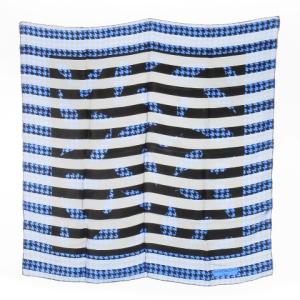 GIVENCHY スカーフ 2点セット スクエア シルク 絹 ストライプ アニマル レオパード ヒョウ柄 ロゴ 青 ブルー