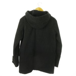 pas de calais コート フーディ ミドル丈 裏ストライプ ウール 厚手 38 M グレー /AO7