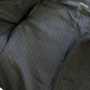 pas de calais コート フーディ ミドル丈 裏ストライプ ウール 厚手 38 M グレー /AO7