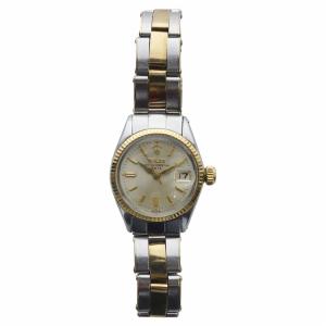 ROLEX オイスターパーペチュアルデイト 6517 自動巻き 腕時計 アナログ K18 SS YGクラウン