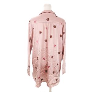 gelato pique ハートチョコ柄 シャツ＆ロングパンツセット セットアップ 上下 2点セット パジャマ 部屋着 ルームウェア