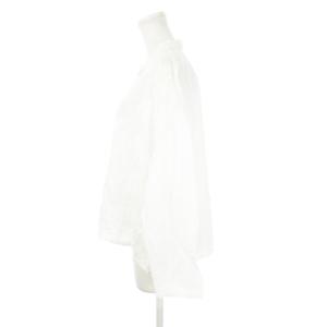 mizuiro ind mizuiroind シャツ バンドカラー 長袖 刺繍 レース コットン 花柄 フラワー 白 ホワイト /AH8