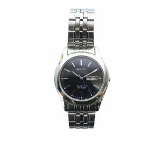 CITIZEN REGUNO レグノ 腕時計 ウォッチ ソーラー デイト カレンダー付き 黒文字盤 シルバー色 E101-K005299
