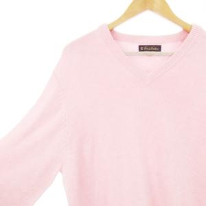 Brooks Brothers ニット セーター Vネック 長袖 スーピマコットン L ピンク /AH21