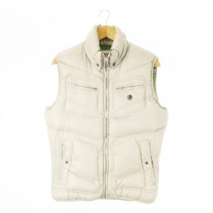 ダウンベスト ジップアップ ロゴ ナイロン M グレージュ ベージュ /CK21
