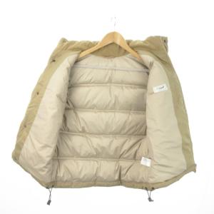 CROCODILE ダウンベスト スタンドカラー ジップアップ ロゴ M 茶 ブラウン /MN12