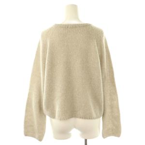 BALLSEY パフミックス クルーネックプルオーバー ニット セーター 長袖 ウール S グレージュ /NR