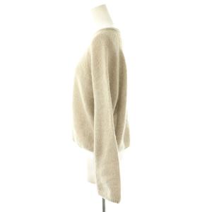 BALLSEY パフミックス クルーネックプルオーバー ニット セーター 長袖 ウール S グレージュ /NR