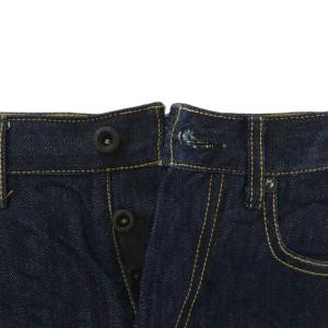 DENHAM デニムパンツ ジーンズ スキニー ボタンフライ ロゴ 27 S インディゴ 紺 ネイビー /XZ