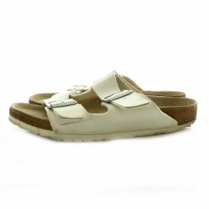 BIRKENSTOCK アリゾナ ARIZONA サンダル レザー 皮革 41 26.5cm 白 ホワイト 茶 ブラウン /MP
