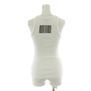 タンクトップ リブ編み ロゴ プリント XS 白 ホワイト 2P3RTP016C13 /MP