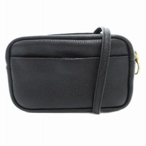 TORY BURCH ショルダーバッグ 斜めがけ レザー ロゴ 黒 ブラック /MQ GY18