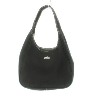 ハンドバッグ ワンハンドル キャンバス ステッチ ロゴ刺繍 黒 ブラック /CK3