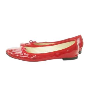 Repetto バレエシューズ パンプス フラット エナメル リボン 大きいサイズ 39 25cm 赤 レッド /MN8