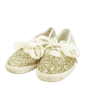 kate spade new york × ケッズ Keds スニーカー シューズ ローカット レースアップ グリッター 3.5 22.5cm