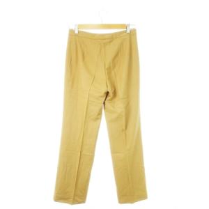 LES COPAINS スラックスパンツ ストレート ウール混 ストレッチ 薄手 42 M 茶 ブラウン /CK28