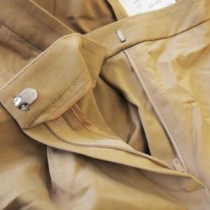 LES COPAINS スラックスパンツ ストレート ウール混 ストレッチ 薄手 42 M 茶 ブラウン /CK28