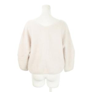 TOMORROWLAND ニット セーター ラウンドネック 七分袖 ウール ふわふわ S グレージュ /AH13