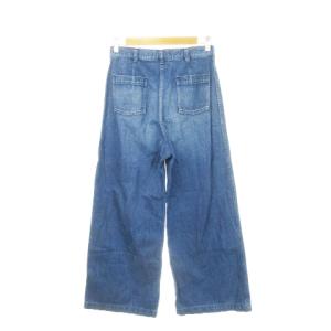 JOHNBULL デニムパンツ ジーンズ ワイド ストレート ハイウエスト ポケットデザイン S 青 ブルー /AH19