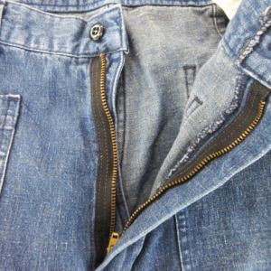 JOHNBULL デニムパンツ ジーンズ ワイド ストレート ハイウエスト ポケットデザイン S 青 ブルー /AH19