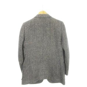 DURBAN テーラードジャケット ツイード 総裏地 ウール ミックスカラー 75 紺 ネイビー /AH5