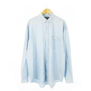 90s ヴィンテージ BIG SHIRT ボタンダウン シャツ シャンブレー 長袖 コットン ポニー ロゴ