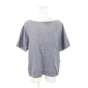 WORN WEAR カットソー ボートネック 半袖 ラグラン M グレー ネイビー /AH6