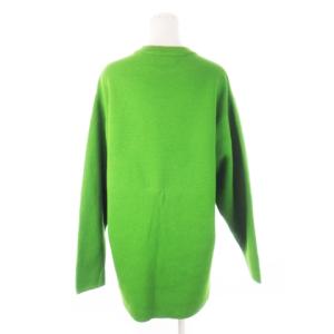 TOMORROWLAND tricot ニット セーター クルーネック 丸首 長袖 ウール サイドスリット M 緑 グリーン ライム /CK25
